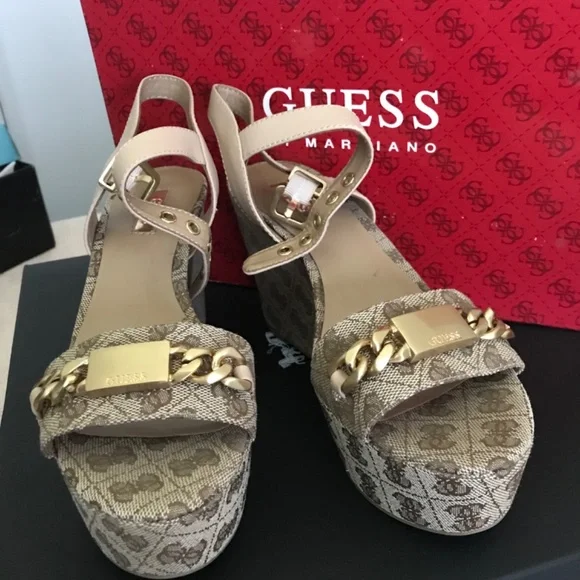 Guess Monogram Wedge Shoes - Picture 4 of 5